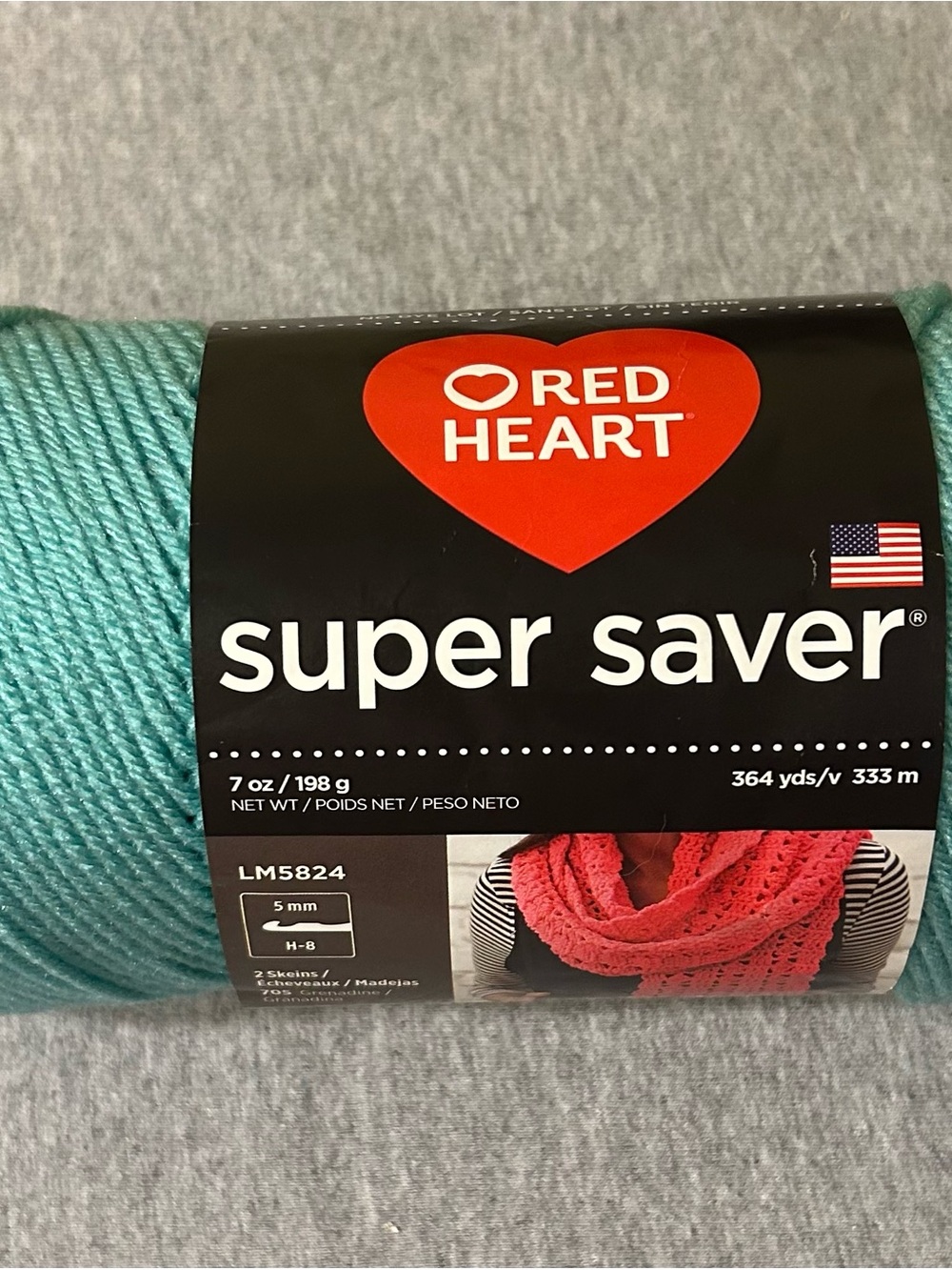 Red Heart Super Saver Acrylic Yarn - Teal
